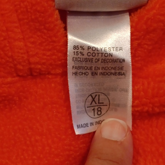 Harley-Davidson Orange sherpa fleece Hoodie youth XL - Picture 4 of 5